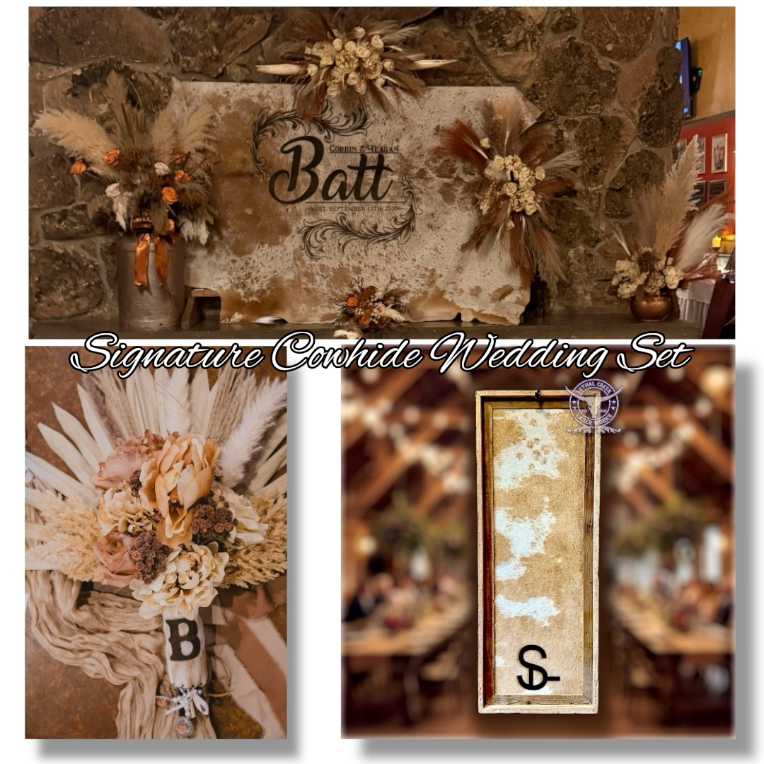Signature Cowhide Wedding Set