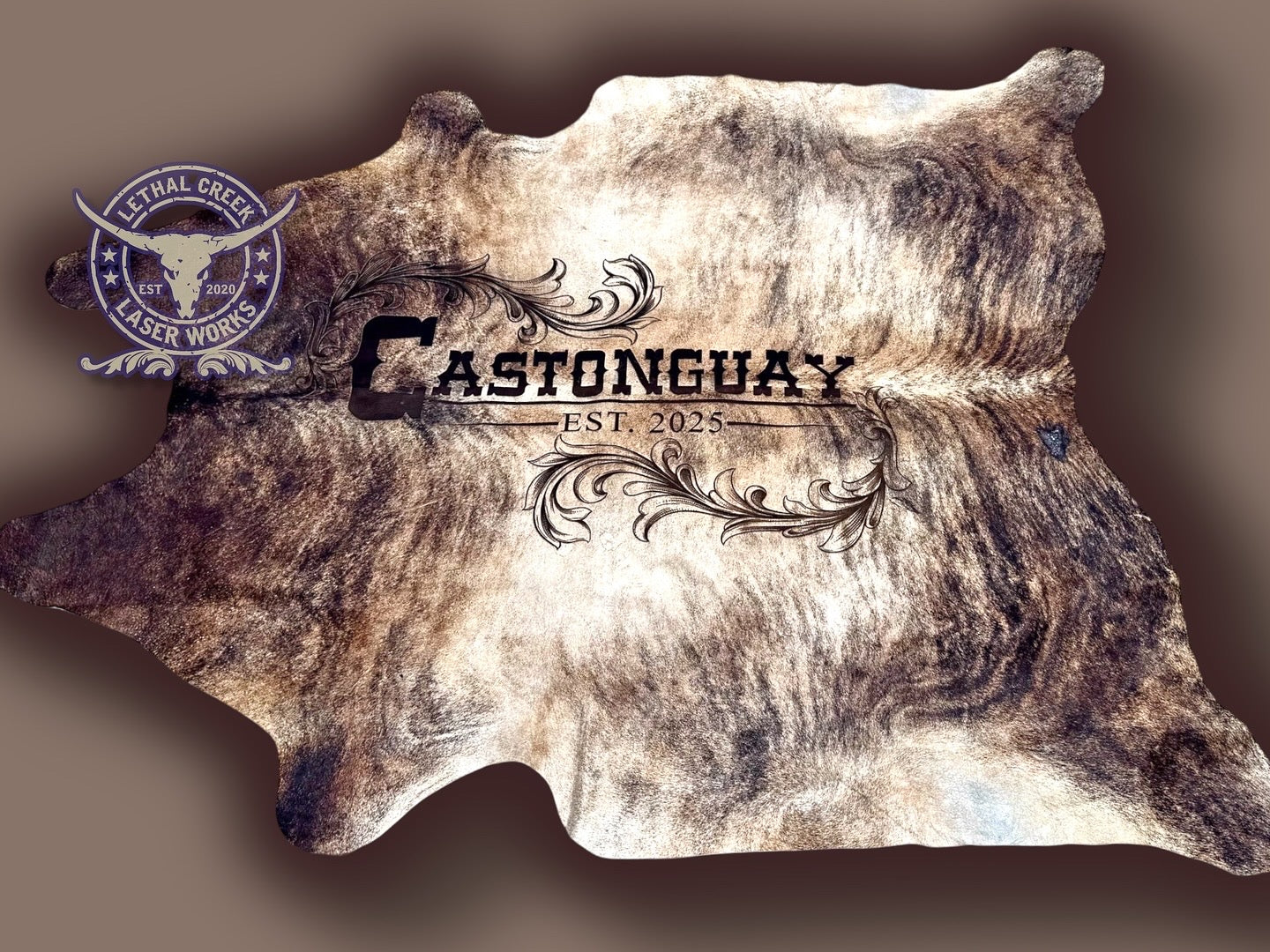 CUSTOM FULLY DESIGNED COWHIDE