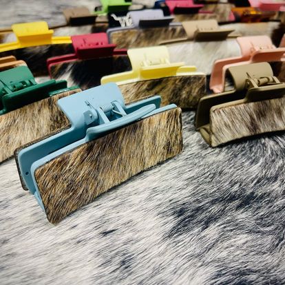 Cowhide Claw Clips