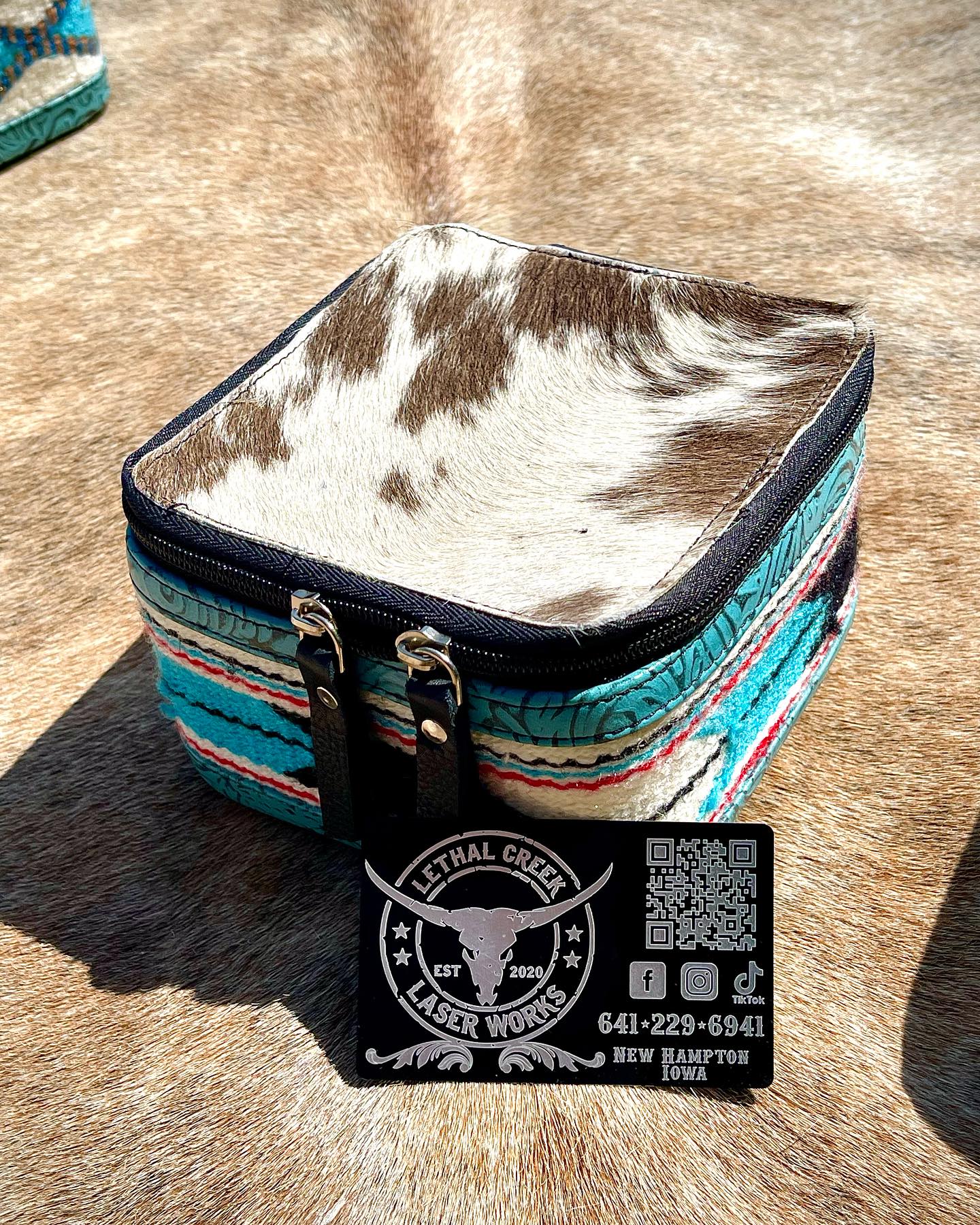 Cowhide Jewelry Case