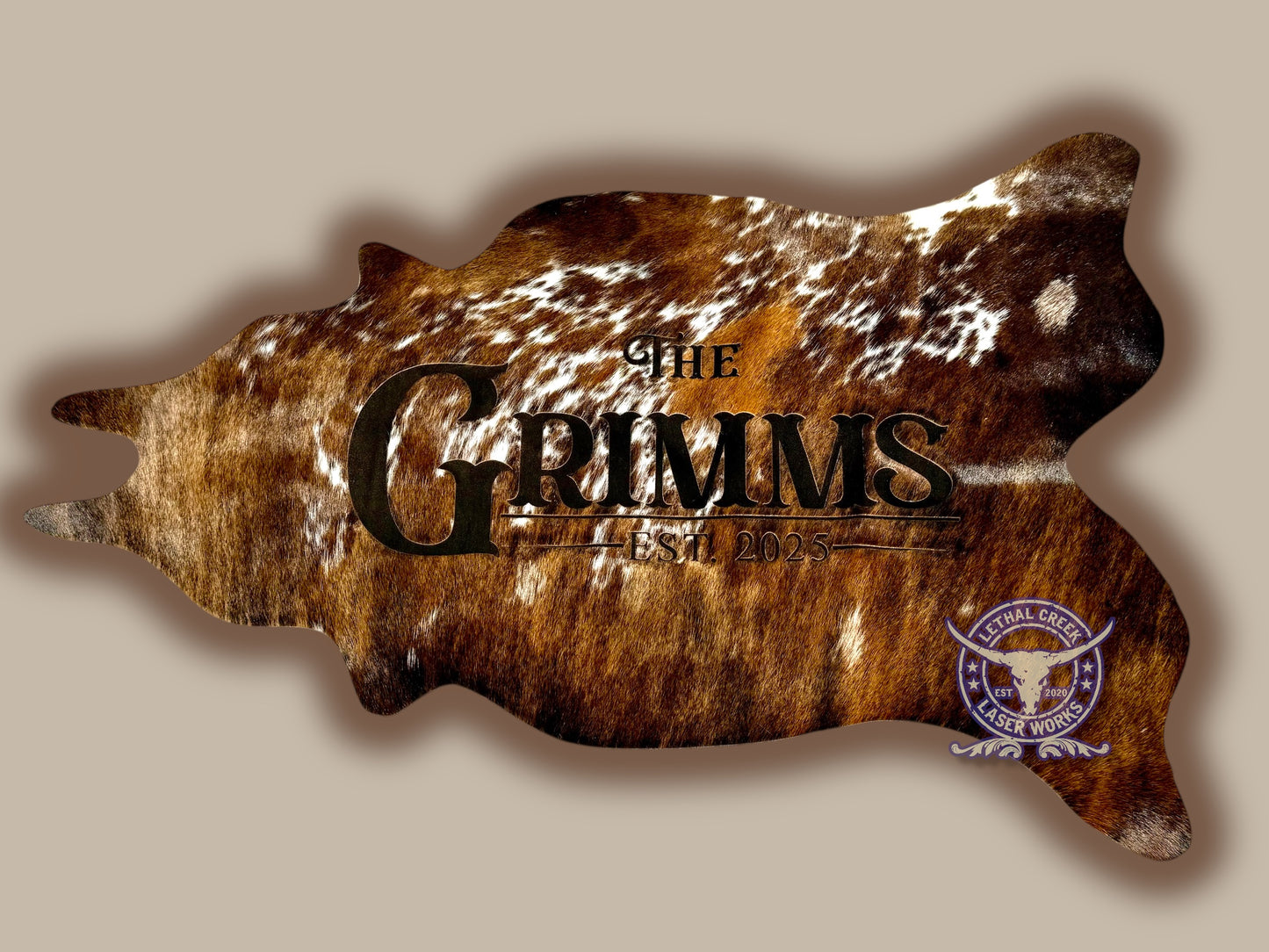 4ft Custom Cowhide Cutout