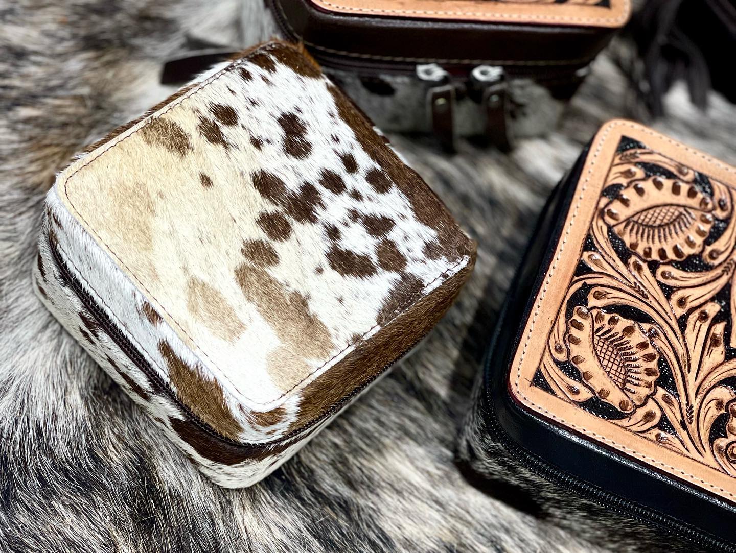 Cowhide Jewelry Case