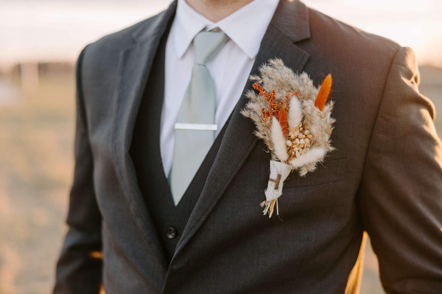 1 Custom Boutonniere Wrap