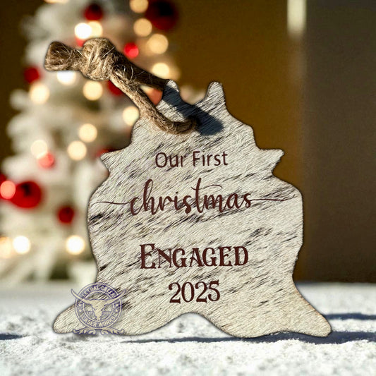 CUSTOM COWHIDE COLOR PRINTED ORNAMENTS