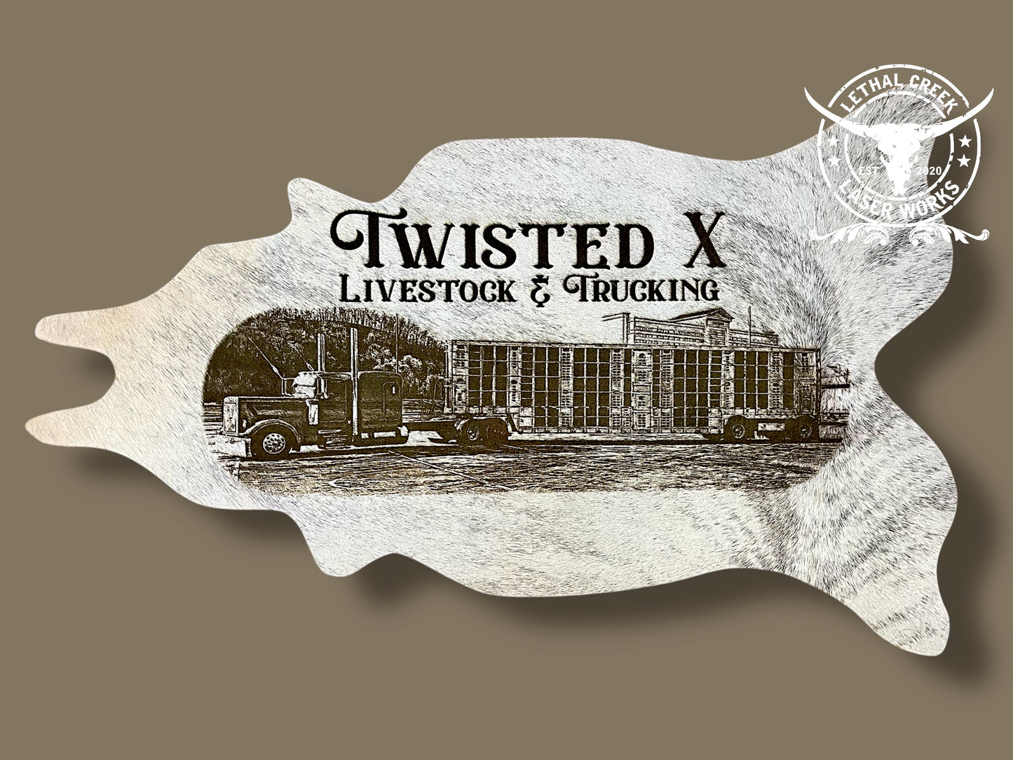 GET BRANDED PHOTO COWHIDE