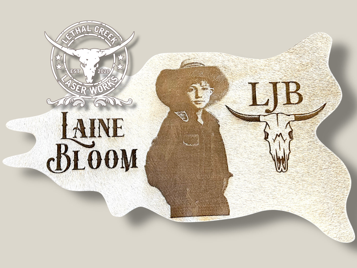 GET BRANDED PHOTO COWHIDE