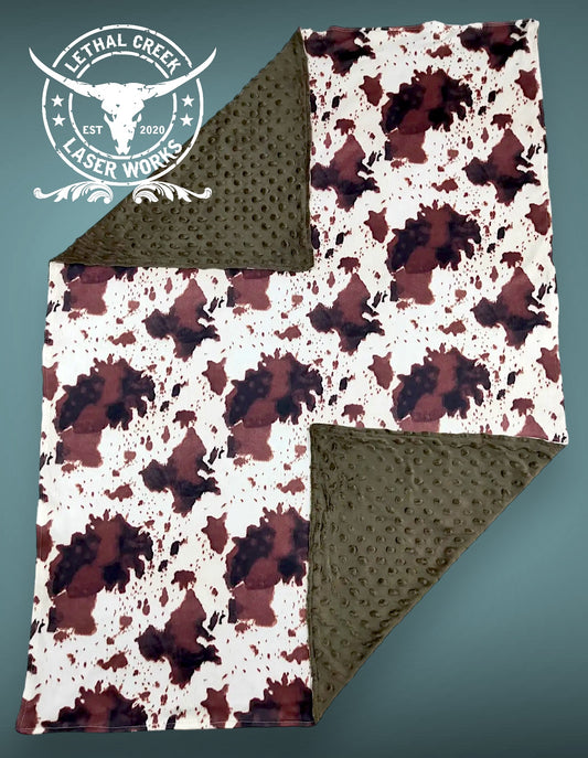 Minkey Blanket - Cow print