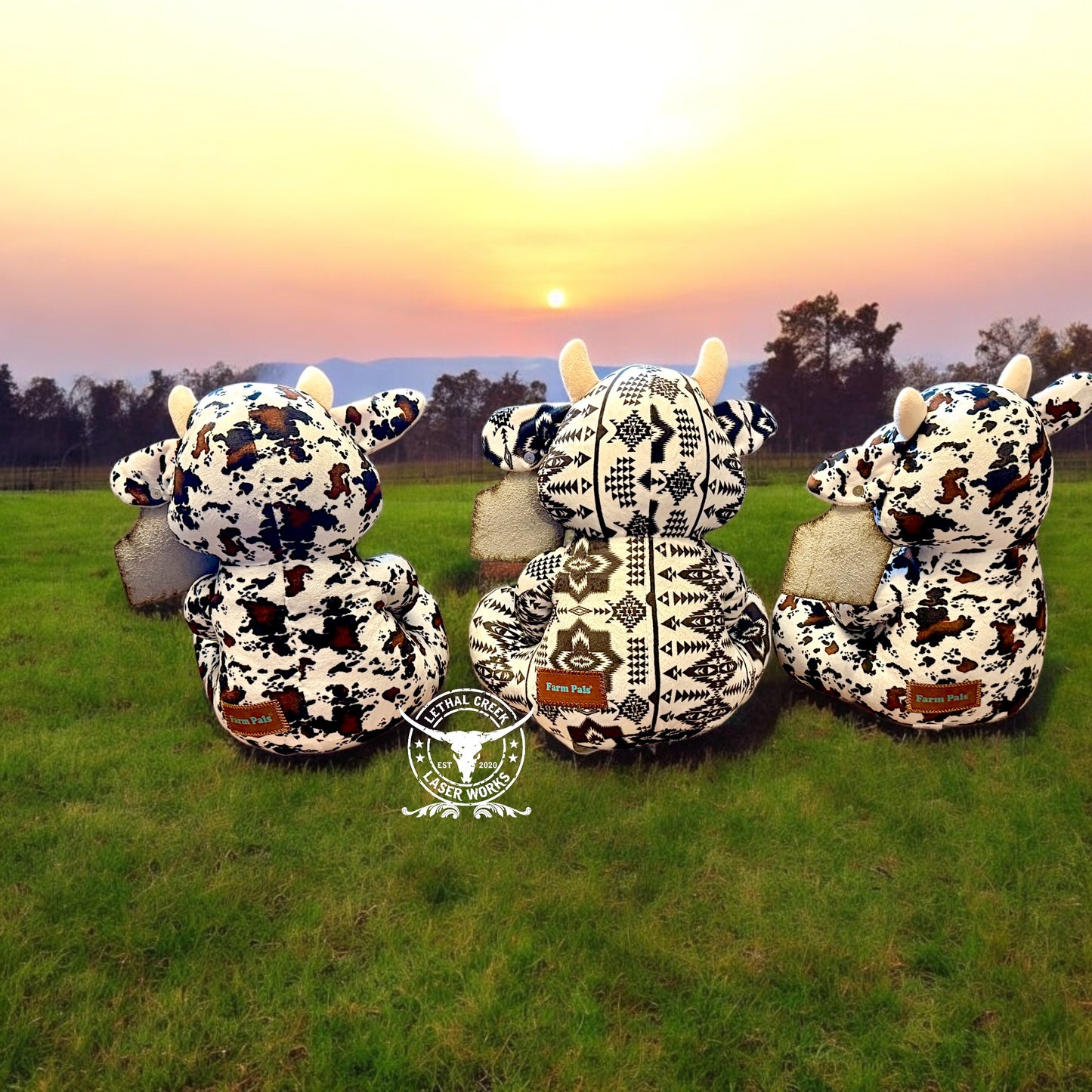 Cow Plushie with Custom Ear Tag