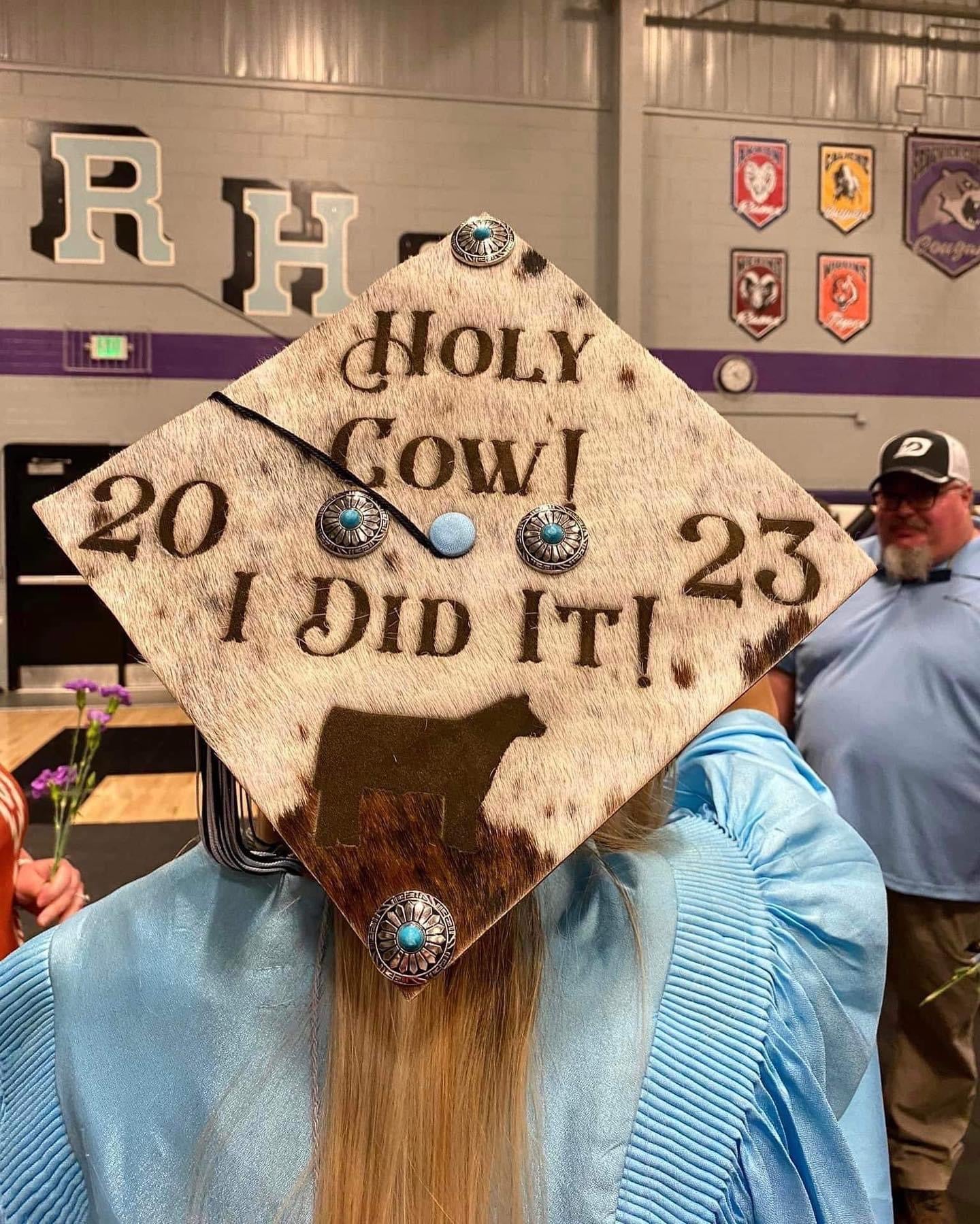 FULLY CUSTOM COWHIDE GRAD CAP COVERS