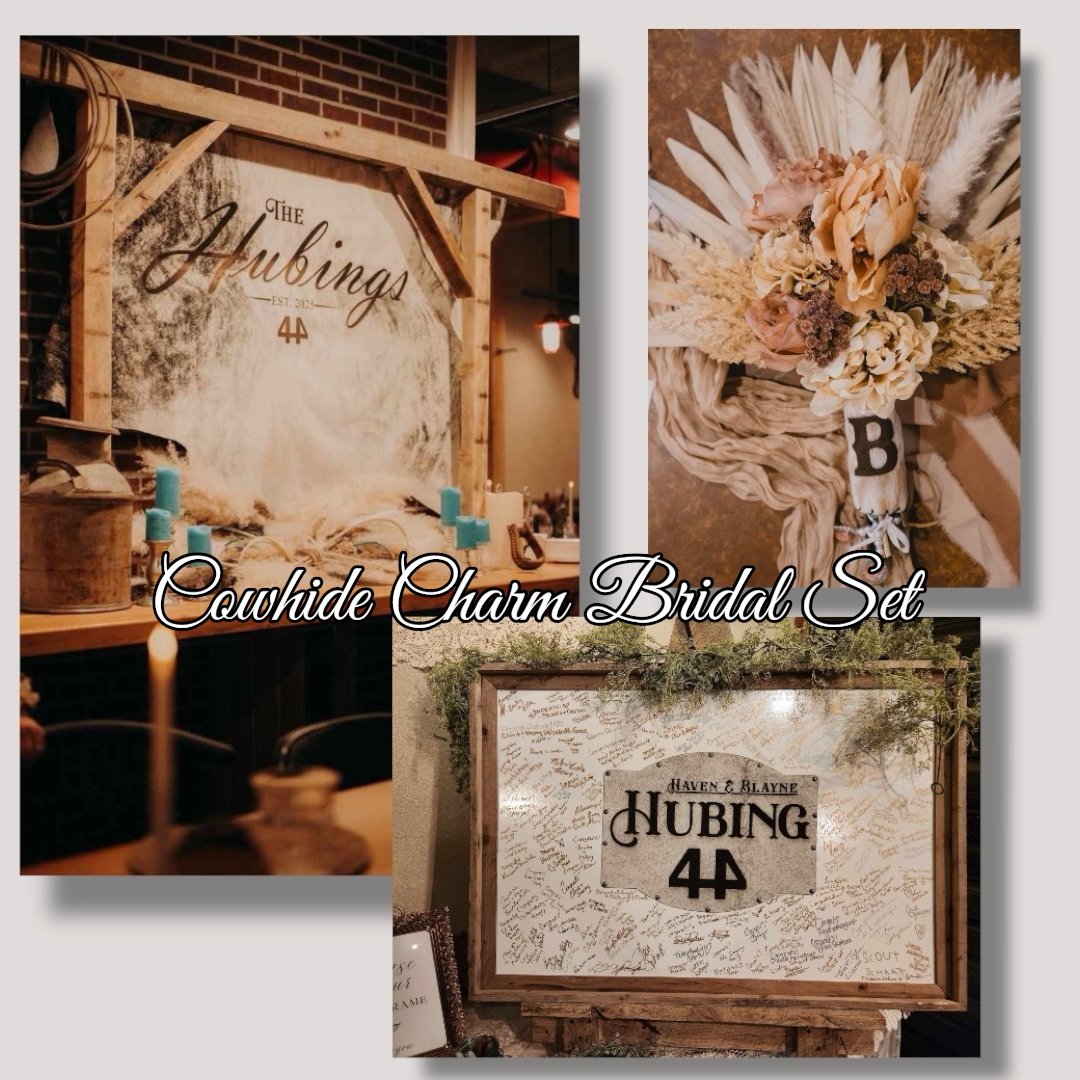 Cowhide Charm Bridal Set