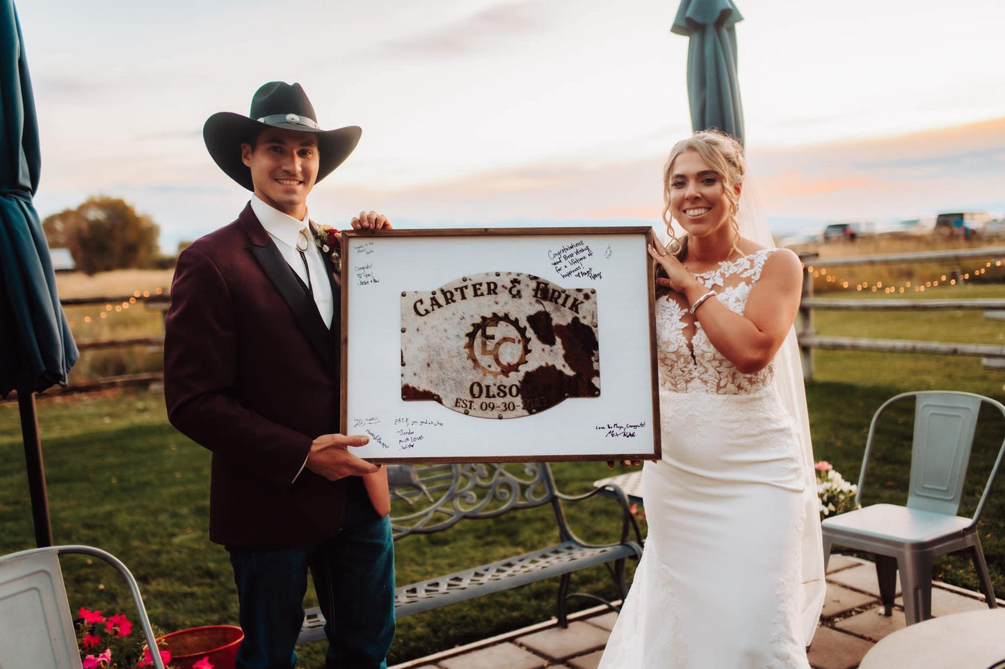 Branding Cowhide Guest Board Frames