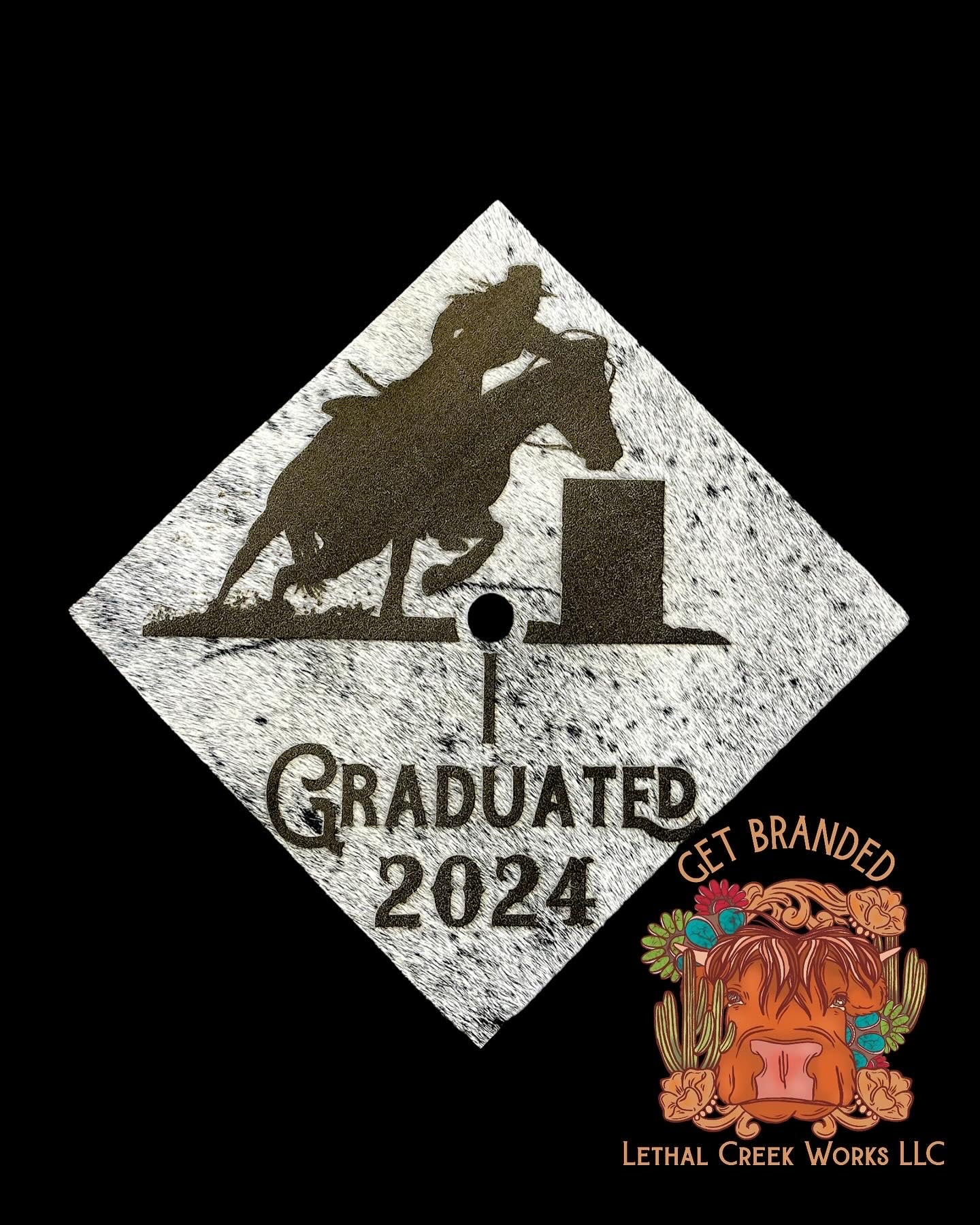 COWHIDE GRADUATION CAP COVER