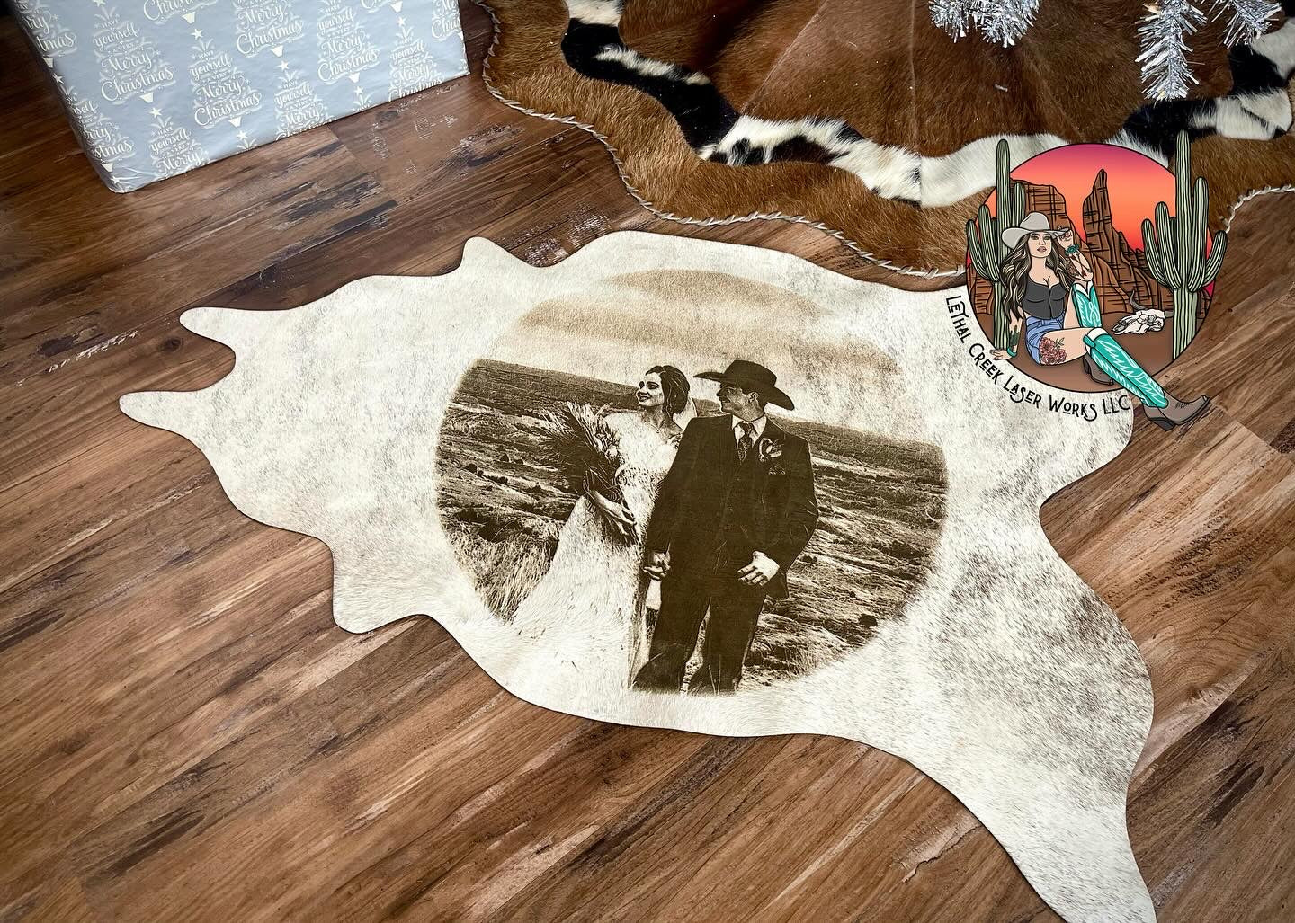 GET BRANDED PHOTO COWHIDE