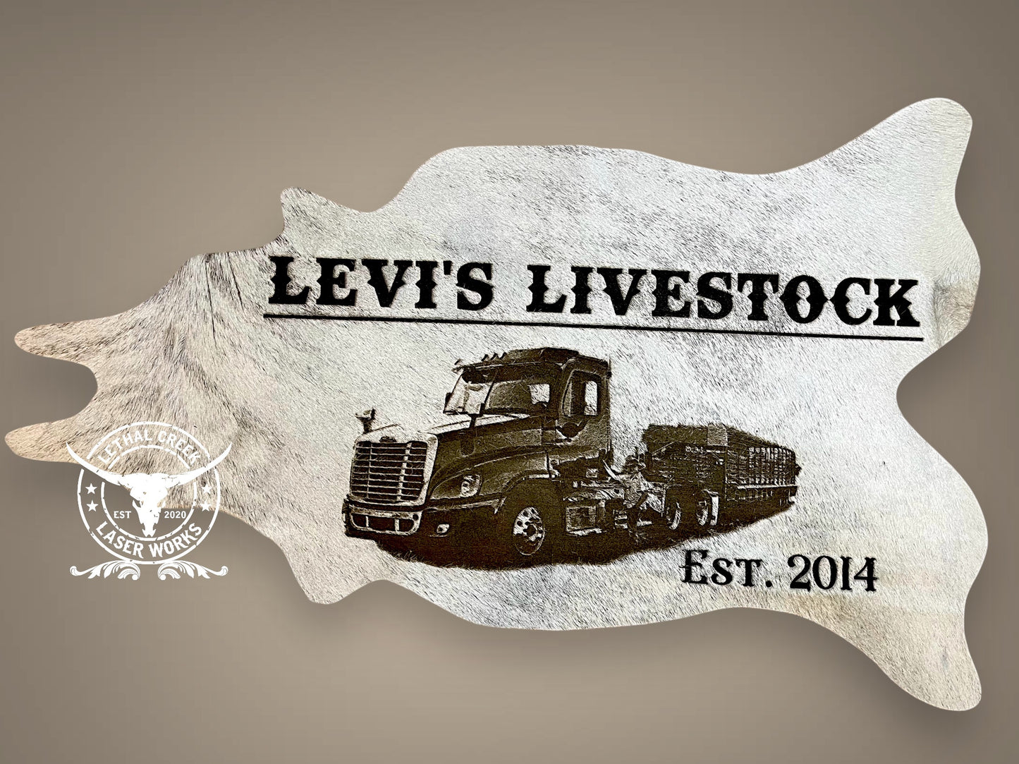 GET BRANDED PHOTO COWHIDE