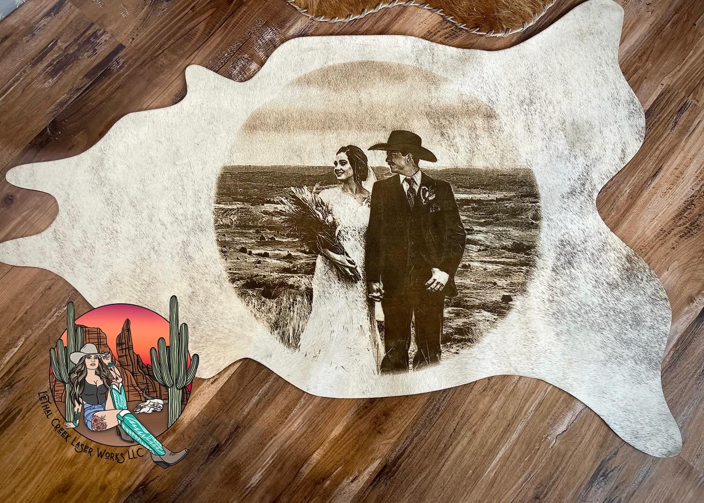 GET BRANDED PHOTO COWHIDE