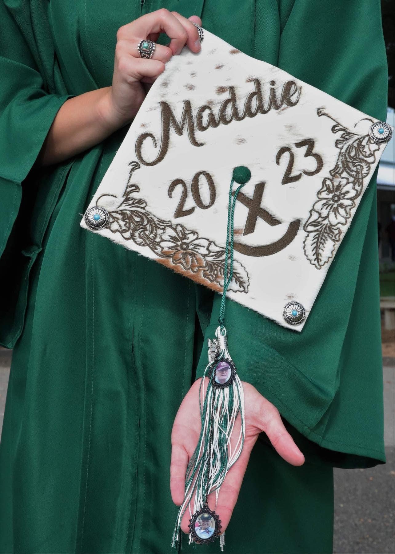 FULLY CUSTOM COWHIDE GRAD CAP COVERS