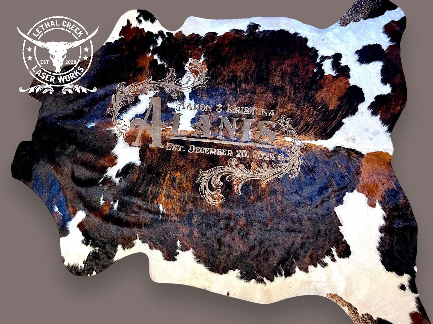 CUSTOM FULLY DESIGNED COWHIDE