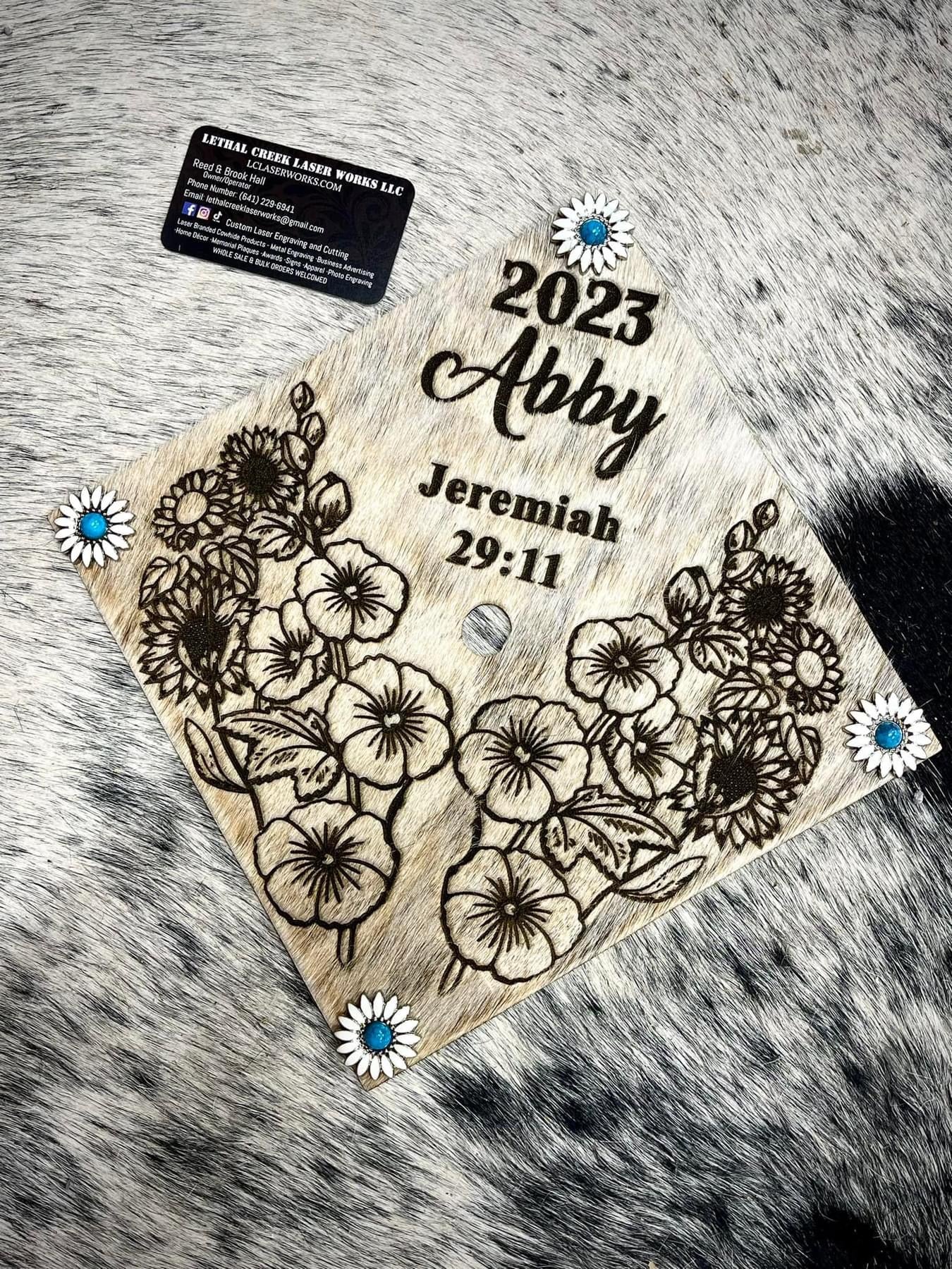 FULLY CUSTOM COWHIDE GRAD CAP COVERS