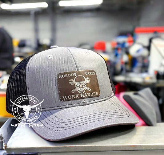 NOBODY CARES WORK HARDER Trucker Hat