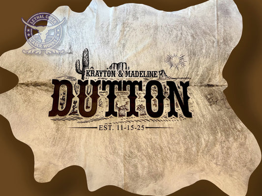 CUSTOM FULLY DESIGNED COWHIDE