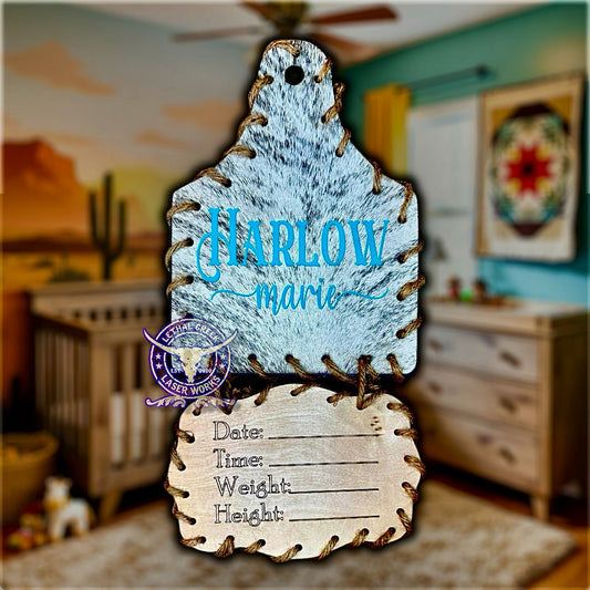 Announcement Tags - Custom Color Print